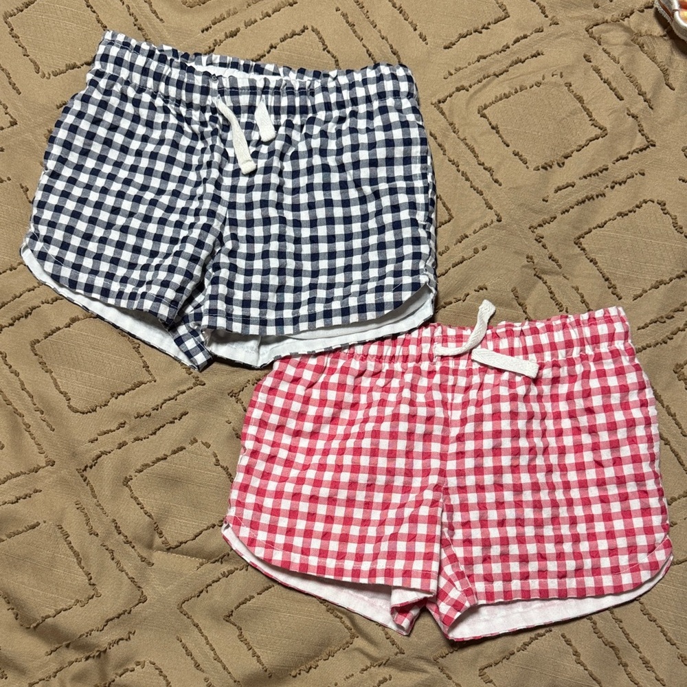 Cat & Jack Gingham Drawstring Shorts - Navy & white, red & white